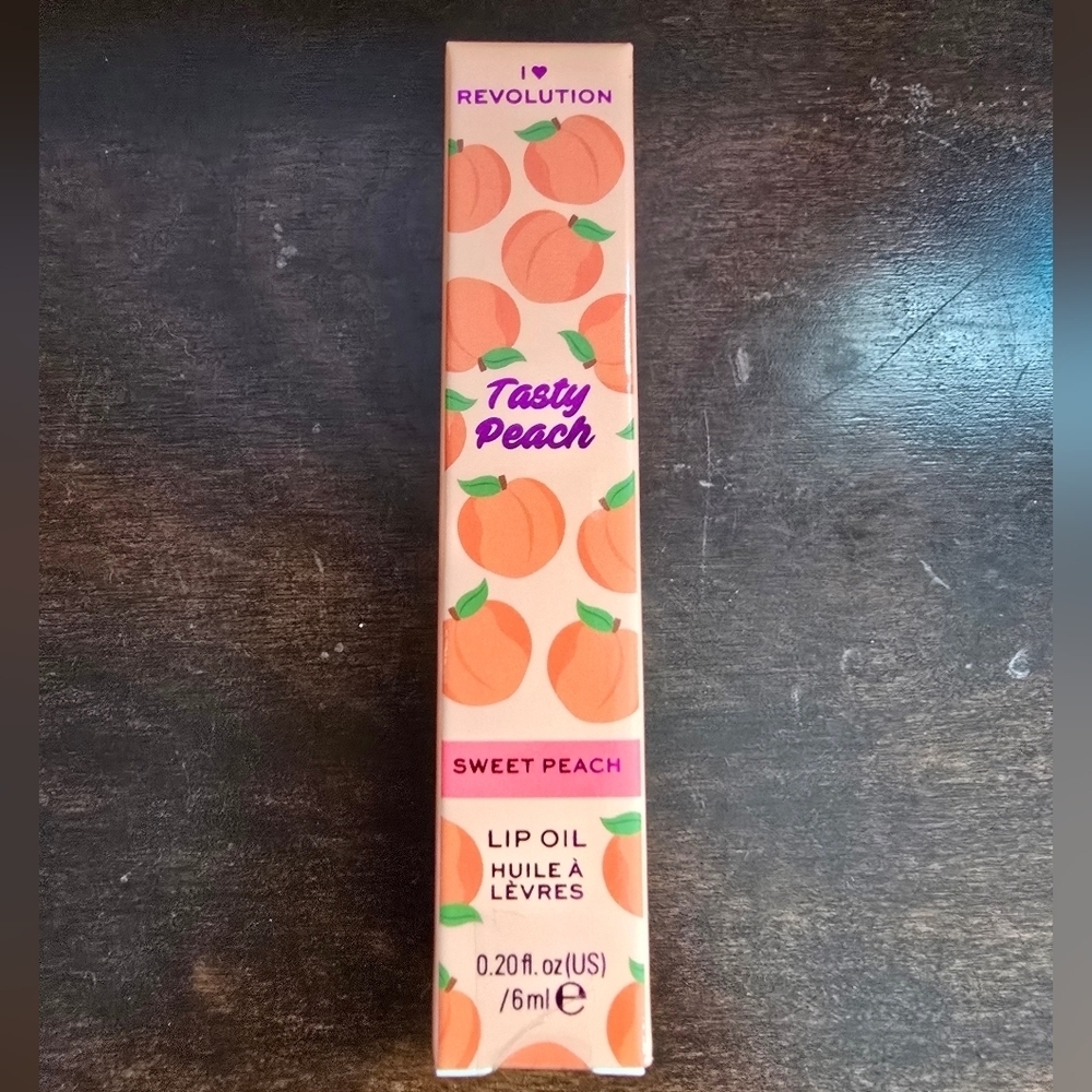 I Heart Revolution Tasty Peach Lip Oil SWEET PEACH New Sealed Box